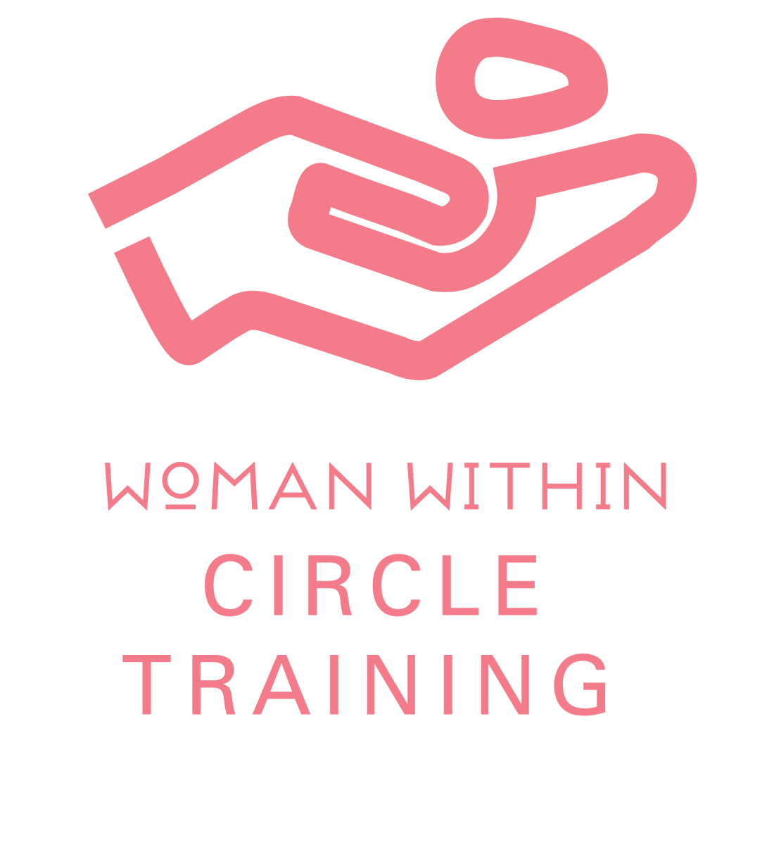 hand holding stone to symbolize the circle of women is support of each other